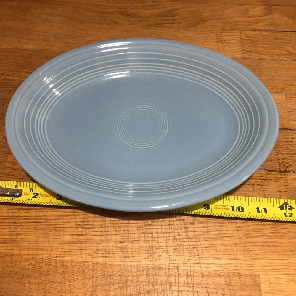 Fiestaware Blue Oval‎ Ceramic Serving Plate